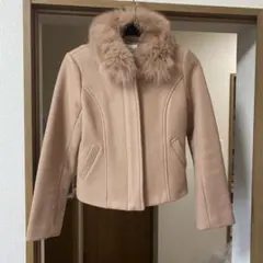 ファー付き ショートコート ベージュのサムネイル