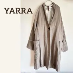 【美品】YARRA ヤラ 麻 リネン ロングカーディガン ベージュ