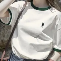 U.S. POLO ASSN. ポロ　Tシャツ オーバーサイズ　半袖 古着　無地のサムネイル