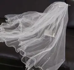 【美品/クリーニング済】ウエディングベール HMA003 S 2段 OW