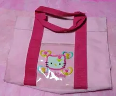 ハローキティ キャンバスバッグ 中型　キティちゃん　トートバッグ キティグッズ