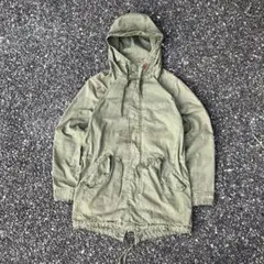 old gap ミリタリージャケット フード付き カーキ - メルカリ