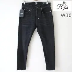 新品 PRPS イタリア製 ストレッチ スキニー ジーンズ デニム 黒 W30