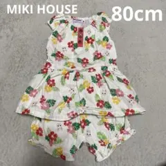 ミキハウス 花柄セットアップ　80サイズ