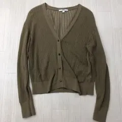 UNIQLO ユニクロ ハイツイスト コットン ショート カーディガン L