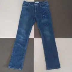 【美品】ギャラリービスコンティ デニムパンツ 花装飾のサムネイル