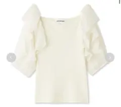 Lily Brown フリルドッキングニットトップス