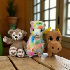 ダッフィー＆Tyぬいぐるみ（アルパカ・トナカイ）