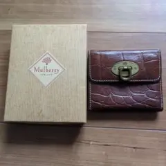 Mulberry 二つ折り財布 クロコ型押し ブラウンのサムネイル