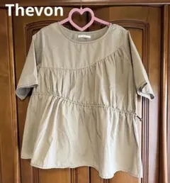Thevon ドローストリング　切り替え　トップス
