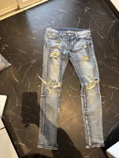 ダメージスキニー デニム