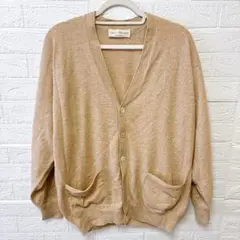 未使用級美品 Cruciani ショールカーディガン チェック ネイビー XXL 