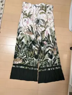 H&M トロピカル柄 ワイドレッグパンツ 12P