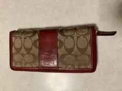 COACH 長財布 ワインレッド