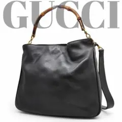 グッチ　ハンドバック　ショルダーバック　2way　バンブー　オールレザー　OLD