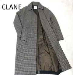 CLANE クラネ　チェック柄ロングコート襟付き　ミックスチェックコートサイズ1のサムネイル