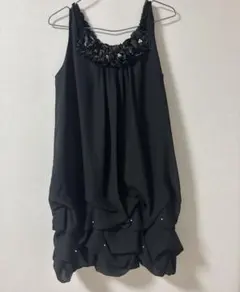 フォーマル　ワンピース　結婚式　パーティー　パール　ノースリーブ