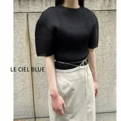 LE CIEL BLEUルシェルブルー 36 日本製 プリーツジャージトップスのサムネイル