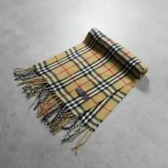 Burberrysバーバリーノバチェックマフラー ベージュ ウールイングランド製