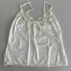 中古。ワコール、うすいイエローレースキャミソール、かわいい❤️