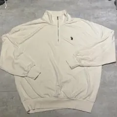 U.S. POLO ASSN. ユーエスポロアッスン アイボリー ハーフジップ