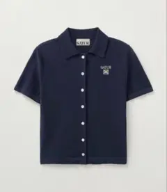 SATUR 半袖ポロシャツ ネイビー