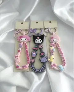 サンリオ キャラクター大賞 ラバーキーホルダー マイメロクロミピアノ 3点セット