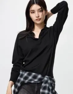 UNIQLO メリノポロセーター レディース M