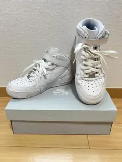 NIKE ナイキ　エアフォース1 MID スニーカー 24㎝　ホワイト　白
