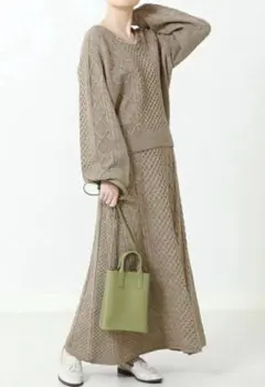 ケーブル編みニット　セットアップ B:MING by BEAMS