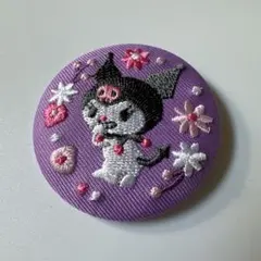 サンリオ 刺繍缶バッチ クロミ