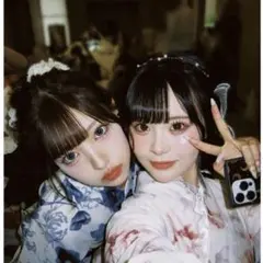 新品GRL 水彩花柄浴衣セット[gi1519] レディース　浴衣　紺色✖️白