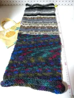 はらまきぼうし スヌード ネックウォーマー マフラー 段染 袋付き ハンドメイド