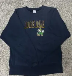 ask価格 90s Champion チャンピオンリバースウィーブ ノートルダム 逸品】90s champion Reverse Weave Crew fade navy 