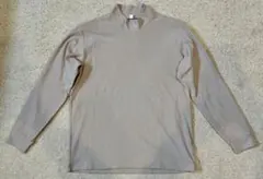 ユニクロ ストレッチフリースモックネックＴ（長袖）ベージュ 4xl