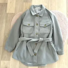 ♡NICE CLAUP♡ウエストベルト付きビッグジャケット♡厚手♡大人可愛い♡