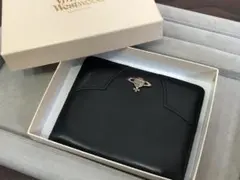 ヴィヴィアンウエストウッド レザー ロゴ カードケース パスケース 黒 ブラック