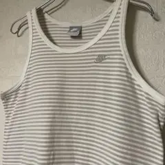 00s NIKE ナイキ 先染め細ボーダー タンクトップ メンズSサイズ