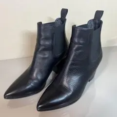 【美品】ファビオルスコーニ サイドゴアブーツ レザー ブラック 37