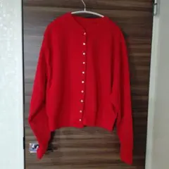 赤カーディガン