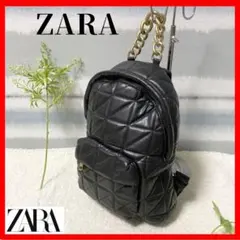 ☆完売品/キルティング！【ZARA】ザラ　リュック　ブラック　黒　バッグパック