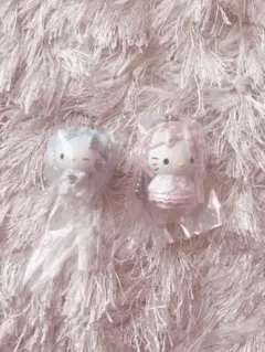산리오 토키 메키 프릴 마스코트 2 종 키티 챠미 키티