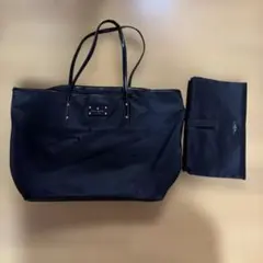 c*r様 【美品】ケイトスペード マザーズバッグ 黒 ナイロン オムツ