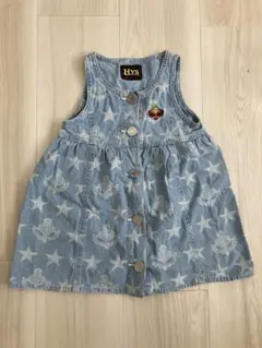 ヒスミニ　デニム　ワンピース　90 ジャンパースカート