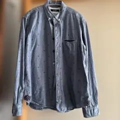 ライトオン デニム風長袖シャツ M