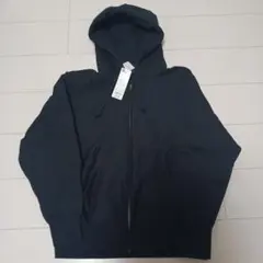 (新品未使用タグ付き)GUヘビーウェイトスウエットフルジップパーカ黒S