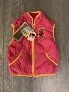 ミキハウス120cm リバーシブルベスト タグ付未使用品　定価9500円