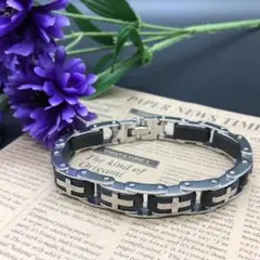 ゴシックメンズ ステンレスブレスレット（クロス）