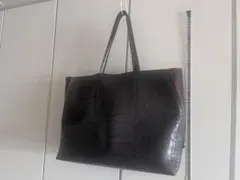 黒 クロコダイル風 トートバッグ