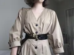 ZARA キャメル　シャツワンピース　Sサイズ